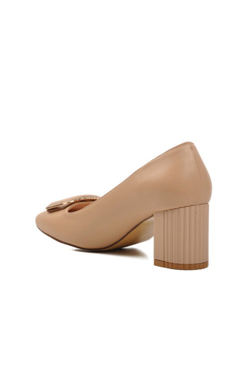 Beige Skin Womens High Heel Shoes 357106 Z