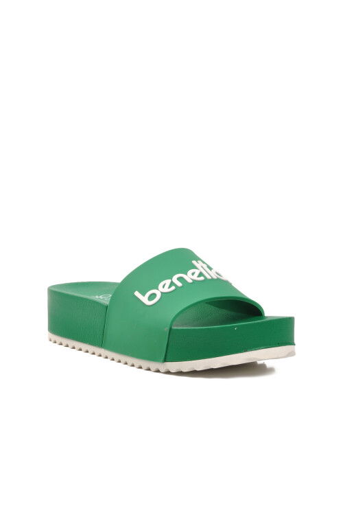 Yeşil  Kadın Terlik Benetton BN-1212 Z