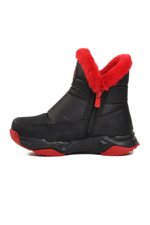 حذاء ثلجي من الفرو الأسود للبنات BN-30406 F