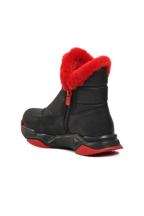 حذاء ثلجي من الفرو الأسود للبنات BN-30406 F