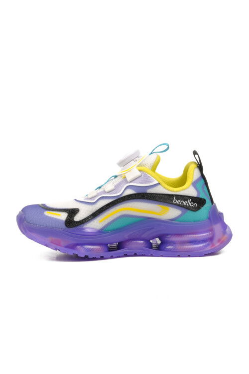 حذاء رياضي للأطفال أبيض-أرجواني من بينيتون BNI-10012 F