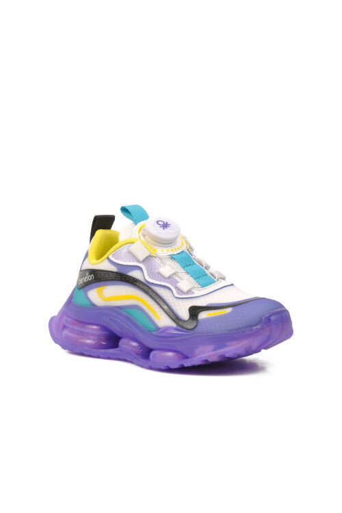 حذاء رياضي للأطفال أبيض-أرجواني من بينيتون BNI-10012 F