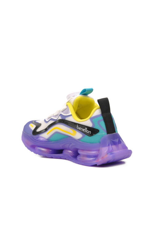 حذاء رياضي للأطفال أبيض-أرجواني من بينيتون BNI-10012 F
