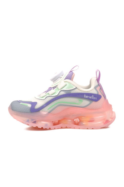 Beyaz-Pudra  Çocuk Spor Ayakkabı Benetton BNI-10017 P