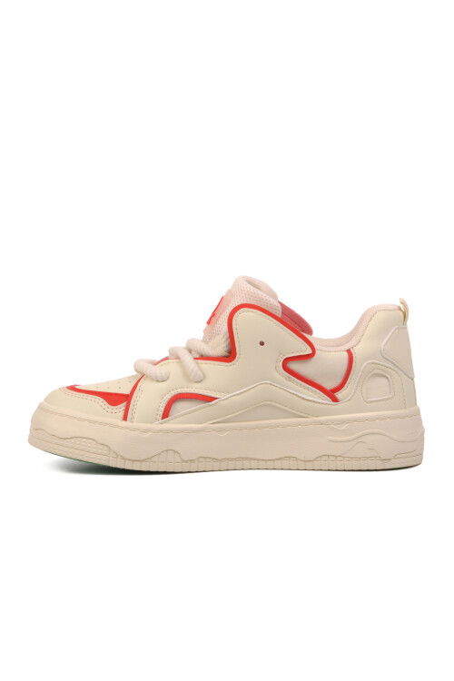 Beige-Red Womens Sneaker BNI-10100 Z