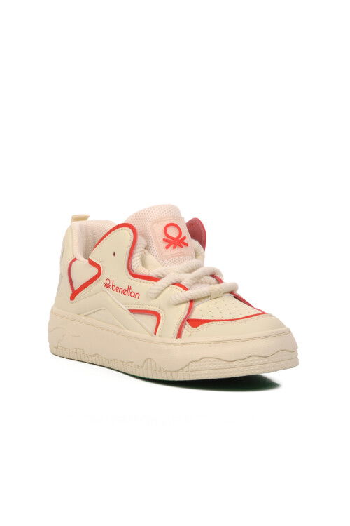 Beige-Red Womens Sneaker BNI-10100 Z