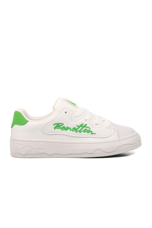 Beyaz-Yeşil  Unisex Sneaker Benetton BNI-10102 Z
