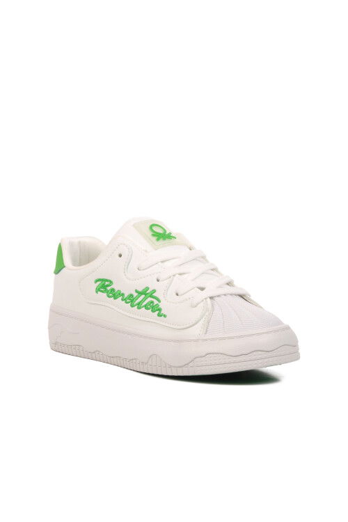 Beyaz-Yeşil  Unisex Sneaker Benetton BNI-10102 Z