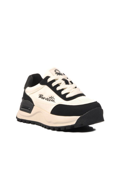 White-Black Womens Sneakers Benetton BNI-11235 Z