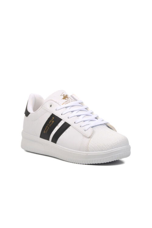White-Black Faux Leather Mens Sneaker Beverly Hills Polo Club Po-30161 M