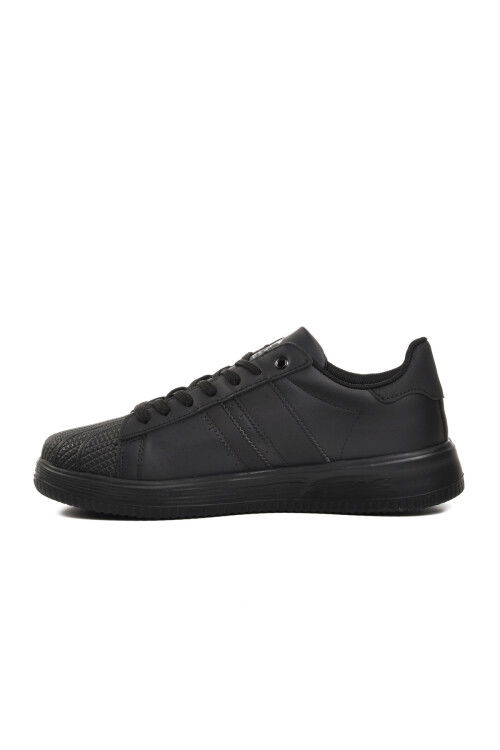 Black Faux Leather Mens Sneakers Beverly Hills Polo Club Po-30161 M