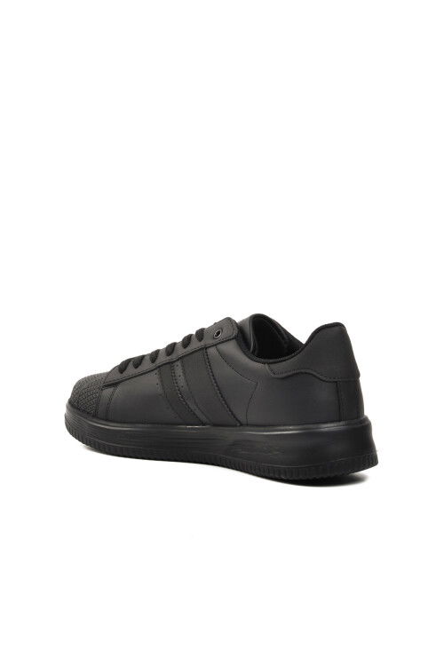 Black Faux Leather Mens Sneakers Beverly Hills Polo Club Po-30161 M