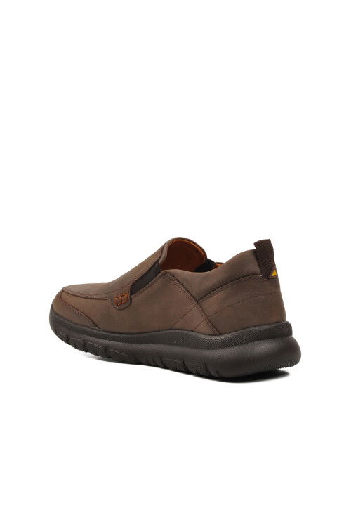 Brown Nubuck Genuine Leather Mens Casual Shoes 207005 M