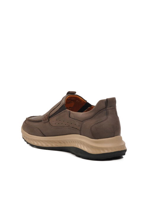 Brown Genuine Leather Orthopedic Mens Casual Shoes 191104 M