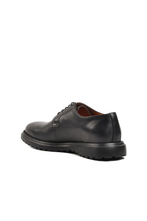 Siyah Hakiki Deri Ortopedik Erkek Casual Ayakkabı 340802 M