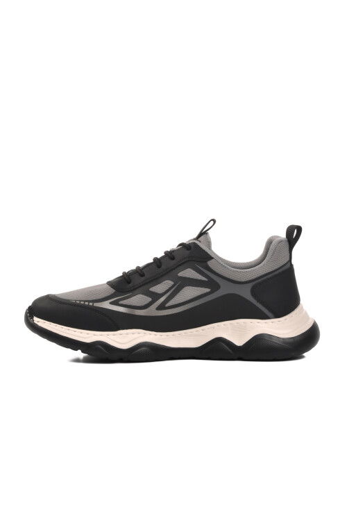 Gray Mesh Lightweight Flexible Mens Sneakers 24K543 M