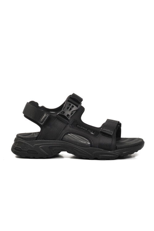 صندل مسطح رجالي أسود من Olsey 101 24088 M