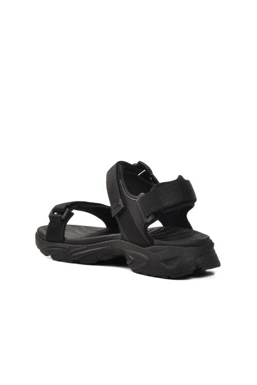 صندل مسطح رجالي أسود من Olsey 101 24088 M