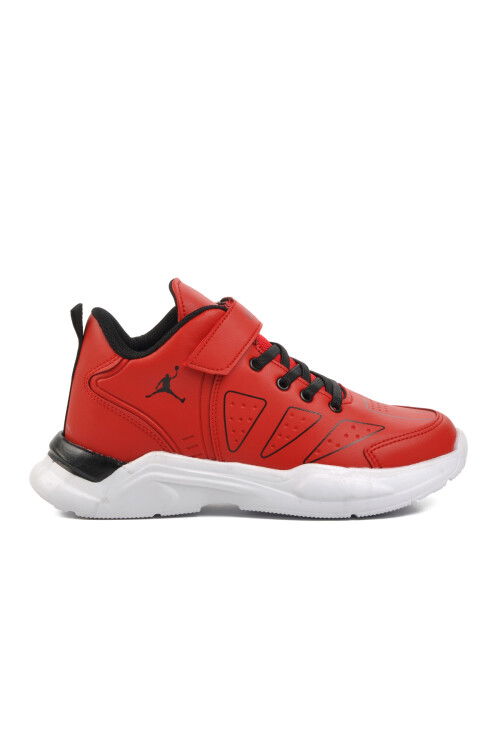 Red Black Unisex Kids Basketball Shoes 1522 F