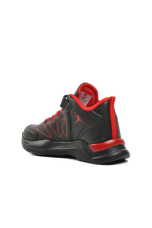 Black Red Unisex Kids Basketball Shoes 1522 F