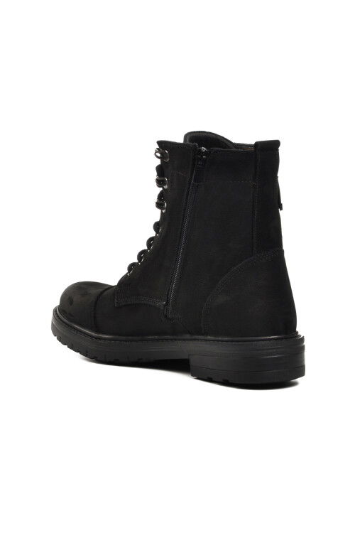 Black Nubuck Genuine Leather Mens Boots 381800 M