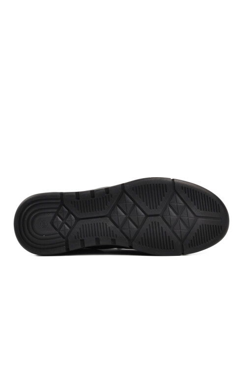 Siyah Hakiki Deri Erkek Casual Ayakkabı 382212 M