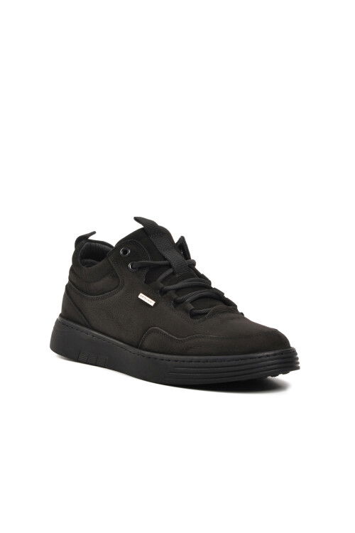 حذاء كاجوال رجالي من الجلد الطبيعي باللون الأسود 779616 M