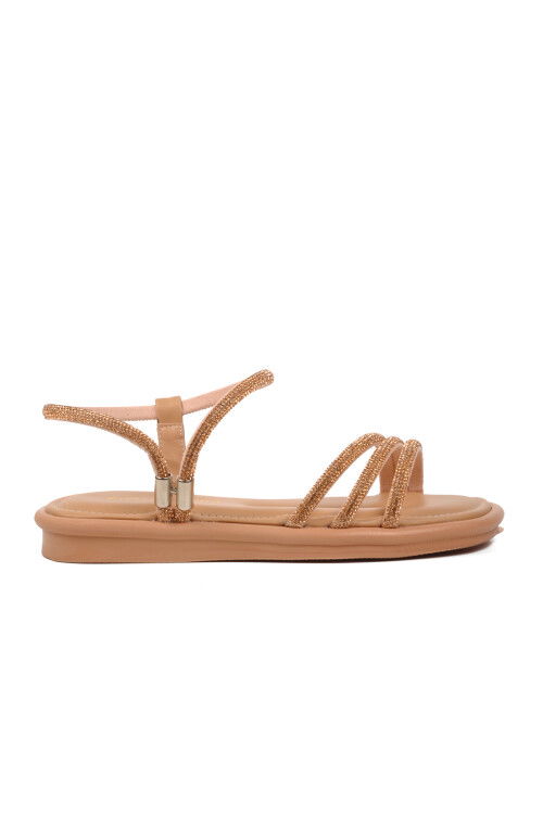 Bej  Kadın Düz Sandalet PC-5100 Z