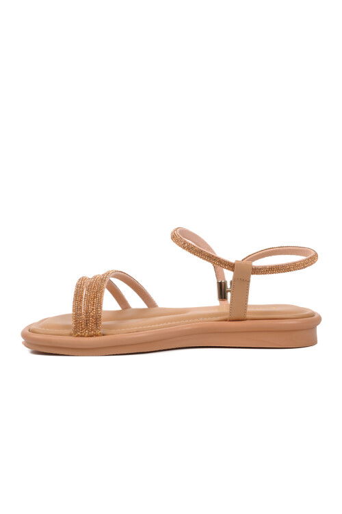 Bej  Kadın Düz Sandalet PC-5100 Z