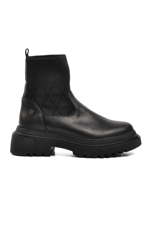 Black Flexible Ankle Womens Chelsea Boots Pc-52561 Z