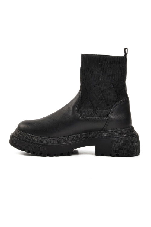 Black Flexible Ankle Womens Chelsea Boots Pc-52561 Z