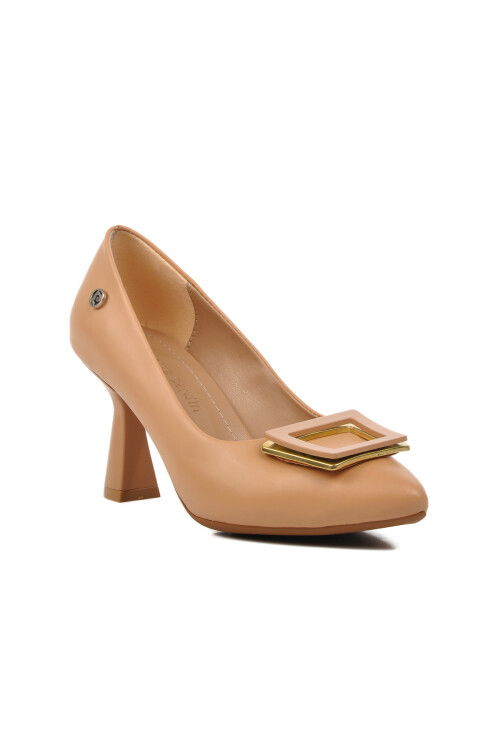 Beige Womens High Heel Shoes PC-53103 Z