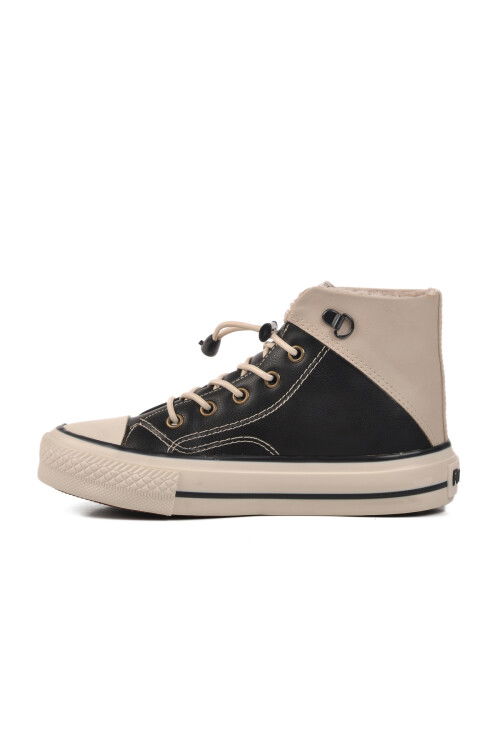 Black-Beige Childrens Sneakers 005 F