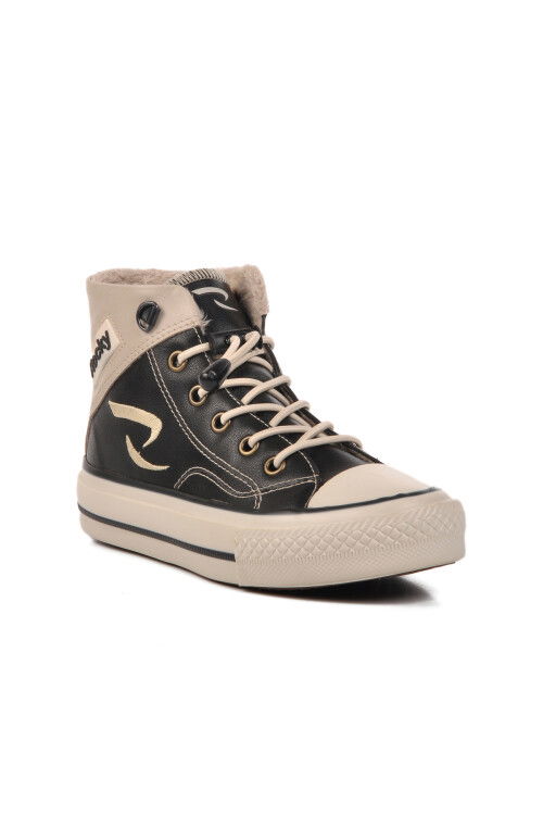 Black-Beige Childrens Sneakers 005 F