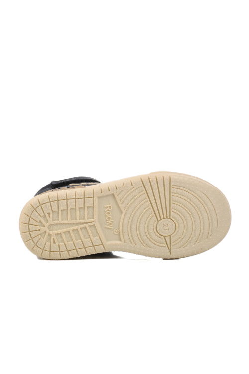 Navy Blue-Beige Childrens Sneakers 17 B