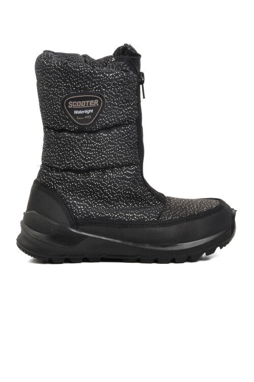 Black Glitter Waterproof Girls Snow Boots F7447 F