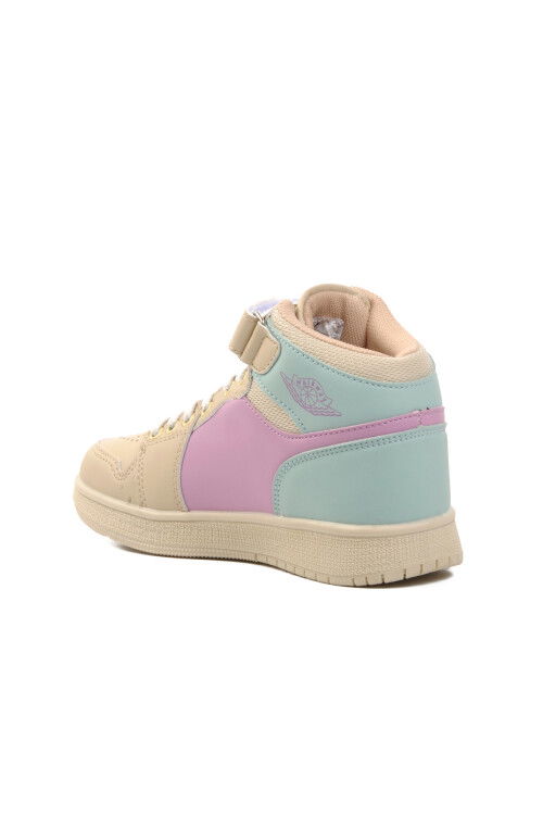 Bej-Lila-Yeşil  Çocuk Hi Sneaker Sloga Hı F