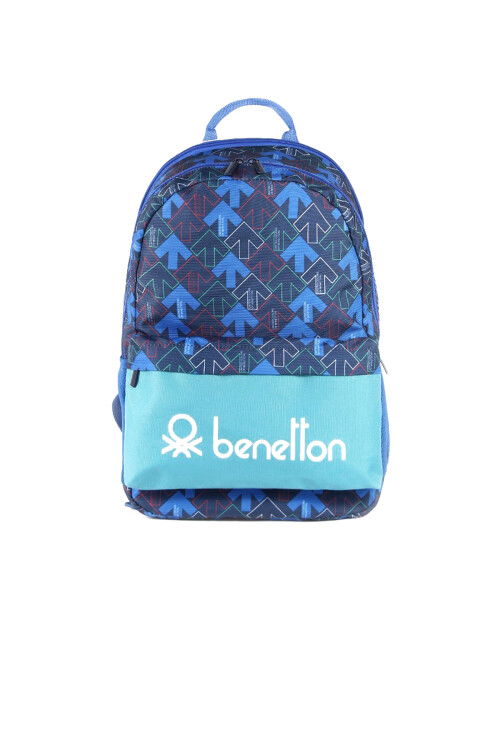 Aqua Green-Navy Blue Unisex School Bag 03724