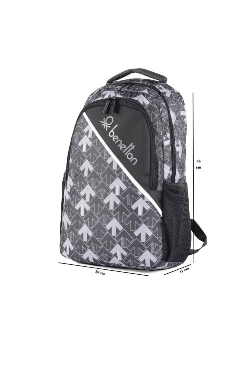Gray-Black Unisex School Bag 03739