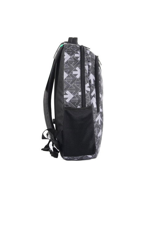 Gray-Black Unisex School Bag 03739