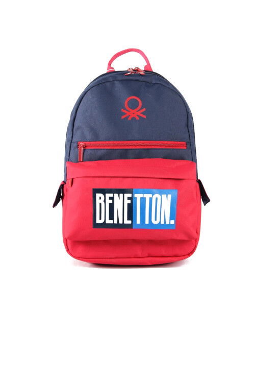Navy Blue-Red Unisex School Bag 03789