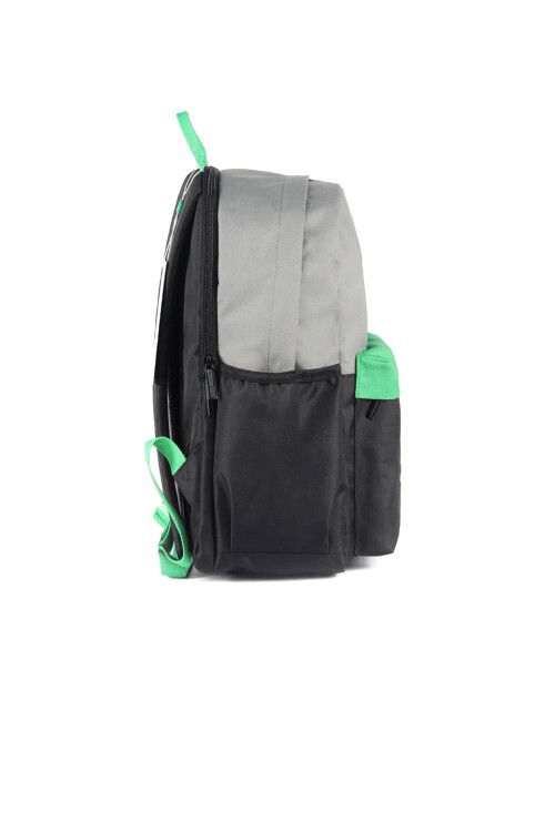 Grey-Green Unisex School Bag 03841