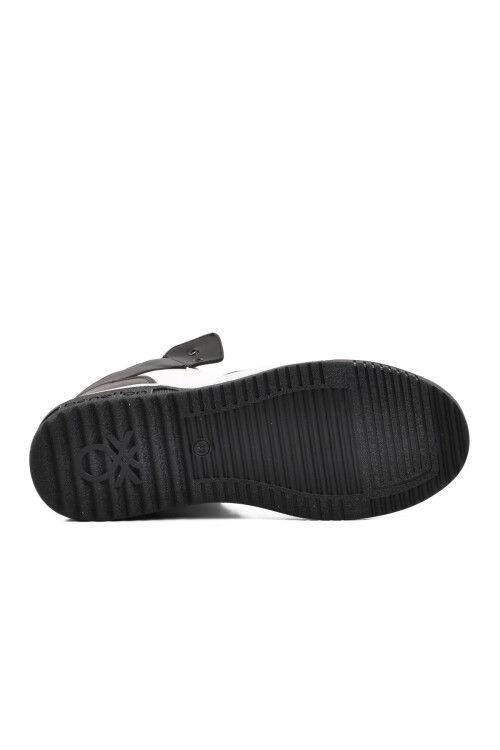 حذاء رياضي رجالي عالي الجودة باللونين الأسود والأبيض Bn-31087 M