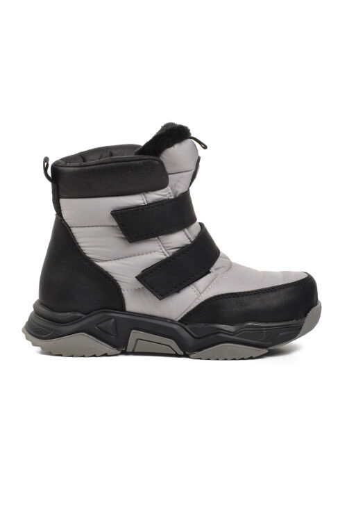 Gray-Black Water Repellent Childrens Snow Boots Bn-70000 F