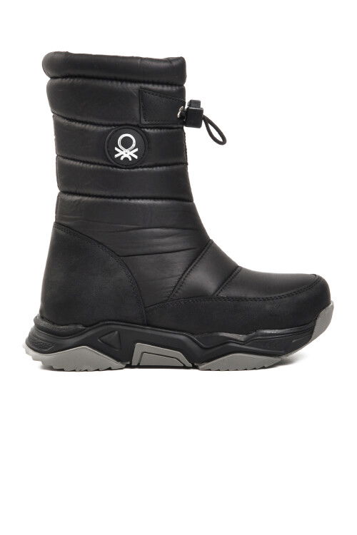 Black Water Repellent Childrens Snow Boots Bn-70004 F