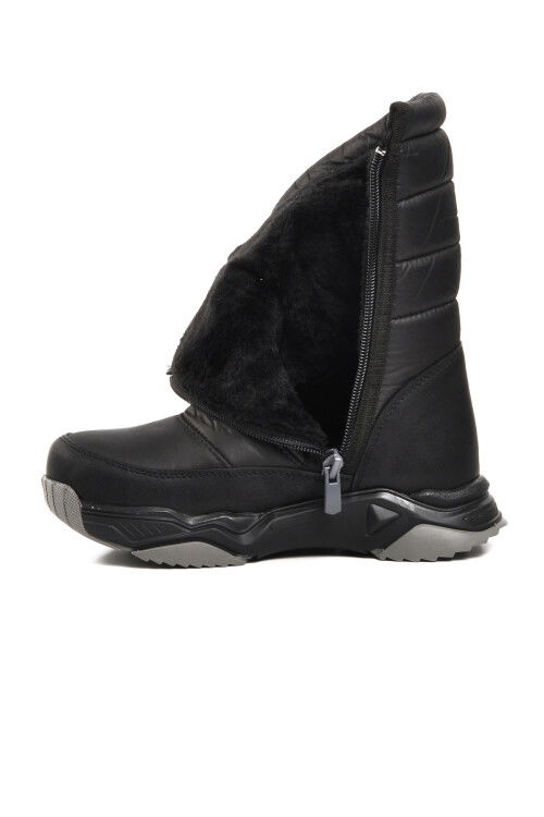 Black Water Repellent Childrens Snow Boots Bn-70004 F