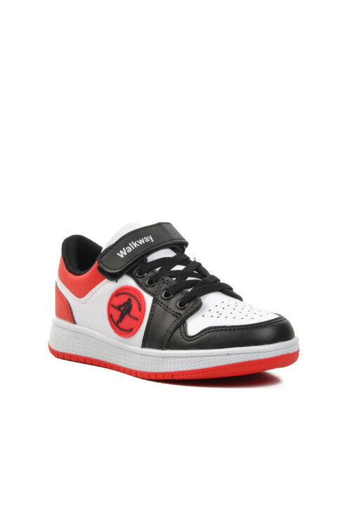 Black White Red Unisex Kids Sports Shoes Slogan F