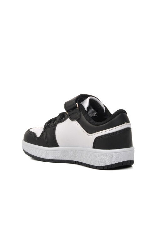 Black-White Childrens Sneakers Slogan P