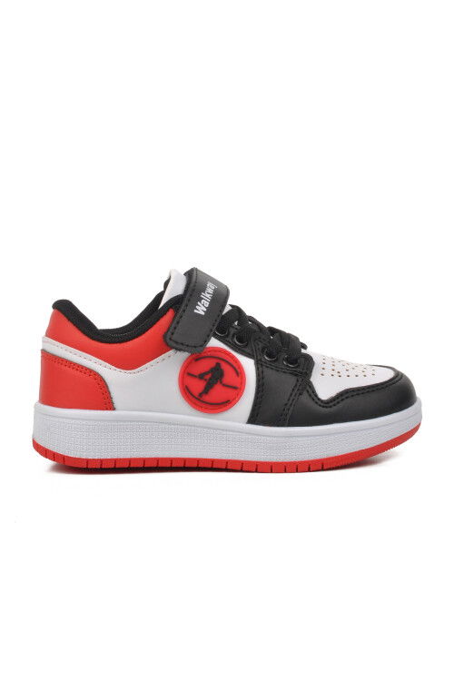 Black-White-Red Childrens Sneakers Slogan P