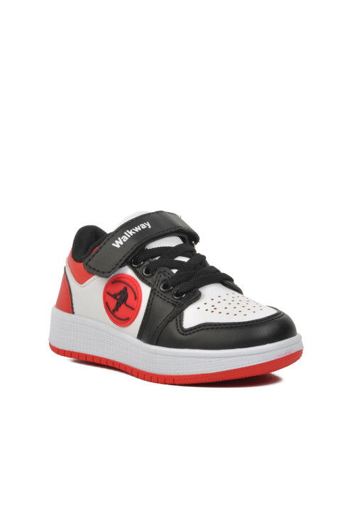 Black-White-Red Childrens Sneakers Slogan P